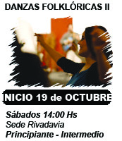 Clases de Danzas Folklóricas. SÁBADO 14 Hs. Nivel Principiantes. Rivadavia 1180. Microcentro - www.cursosdefolklore.com.ar