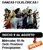 Clases de Folklore. Miércoles 2023. Nivel Principiantes. Rivadavia 1180. Microcentro - www.cursosdefolklore.com.ar