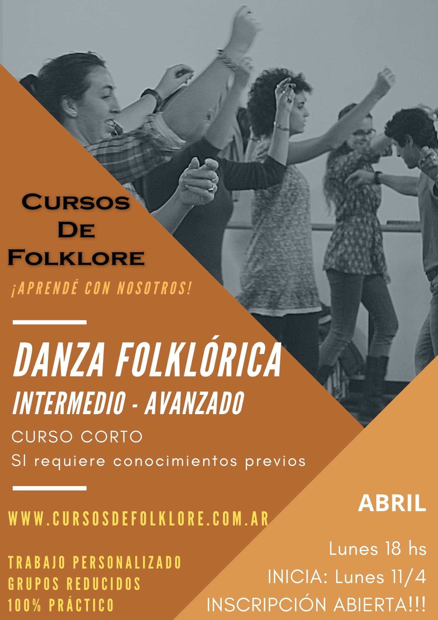 Clases de Danzas Folklóricas. Intermedio - Avanzado 2022. en Capital Federal.  www.cursosdefolklore.com.ar