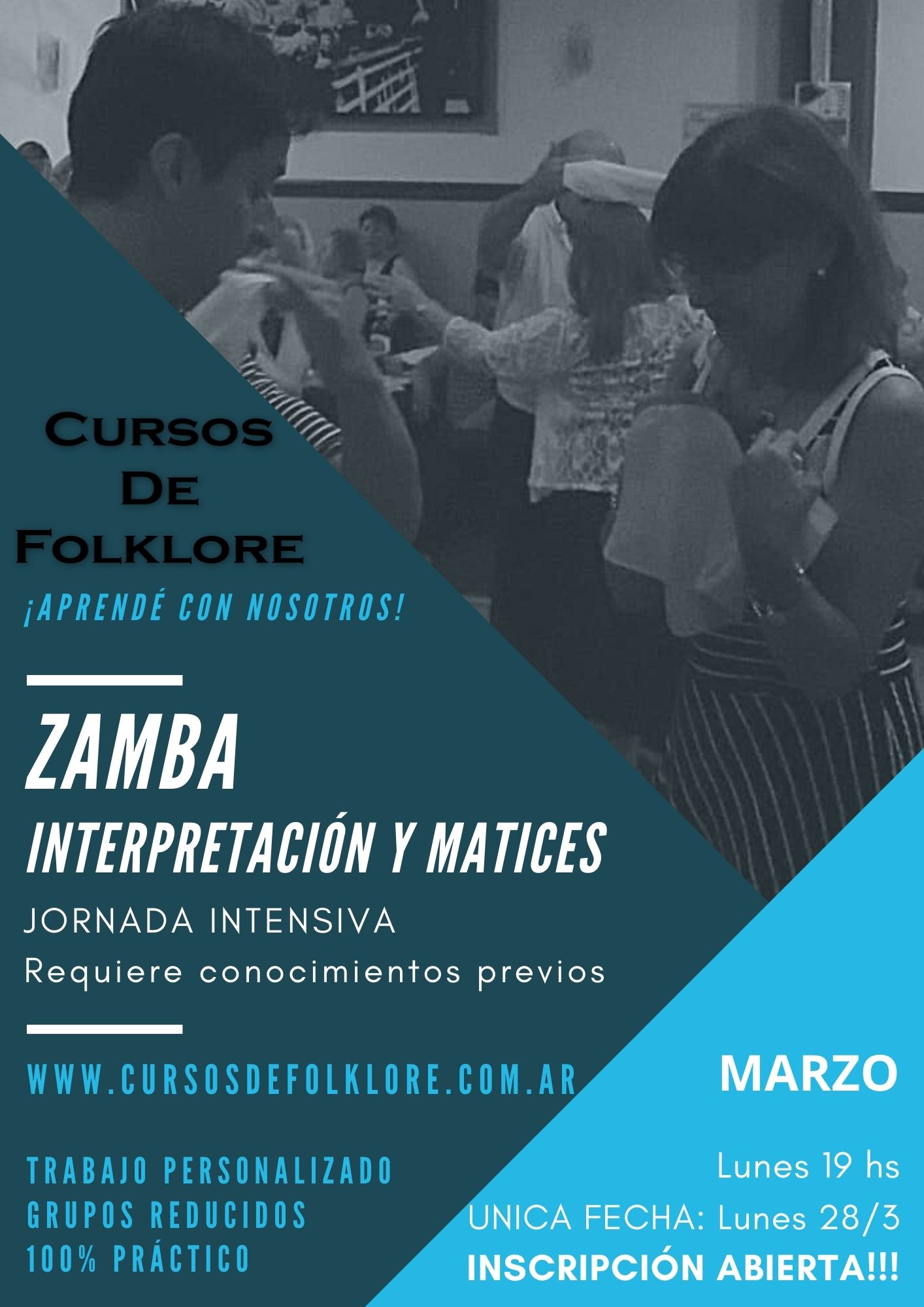 Taller de ZAMBA. Interpretación y Matices 2022. en Capital Federal.  www.cursosdefolklore.com.ar